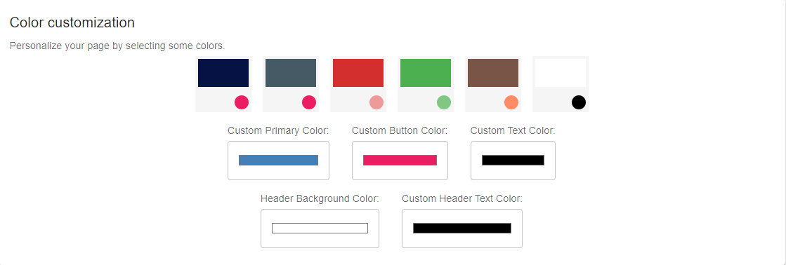 Customize Colors